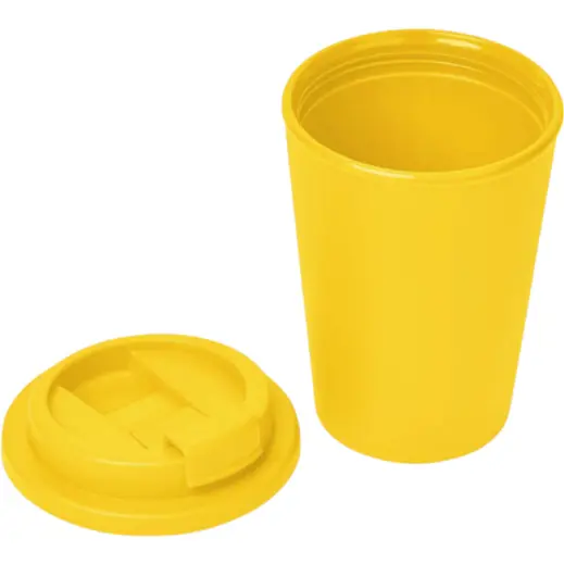 Altitude Wednesday Plastic Double-Wall Tumbler Yellow Open